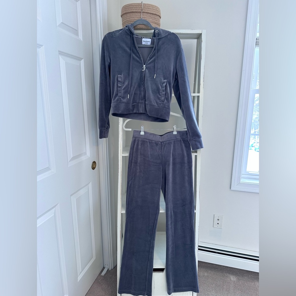 Fabulous Juicy Couture Gray Velour Tracksuit Size S - Picture 2 of 10